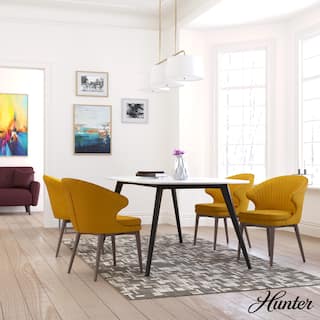 Hunter Cottage Hill Linear Chandelier - Dining Room, Kitchen Island - Modern, Transitional - Fabric Shades