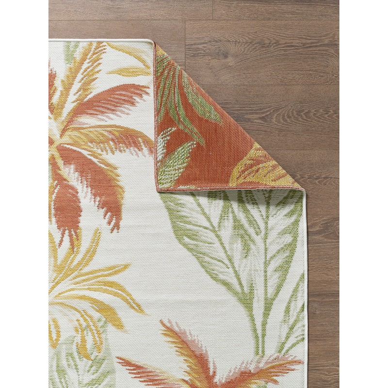 Domani Novarro Palm For A Day Reversible Indoor / Outdoor Area Rug