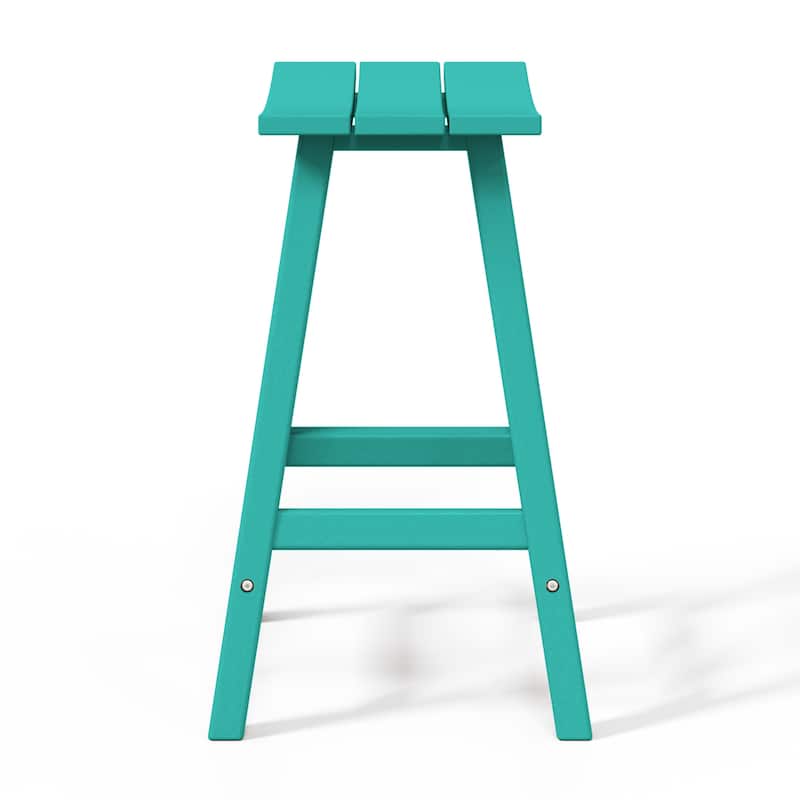Laguna Hdpe All Weather Outdoor Patio 24" Saddle Seat Counter Stool