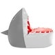 preview thumbnail 25 of 34, Shark Filled Bean Bag Chair or Cover Only for Toddlers and Kids, Large 30" Cover Only - White Shark