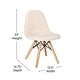 preview thumbnail 14 of 17, Kids Armless Faux Shearling Faux Shearling Chair with Beechwood Legs - 14.75"D x 13.5"W x 23"H