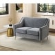 preview thumbnail 8 of 15, Elegant 50" Wide Upholstered Loveseat With Gold Legs Grey
