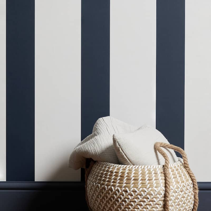 Fine Decor Tiago Blue Stripe Wallpaper