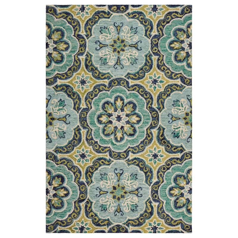 Sevita Dana Contemporary Medallion Hand-Tufted Wool Indoor Area Rug