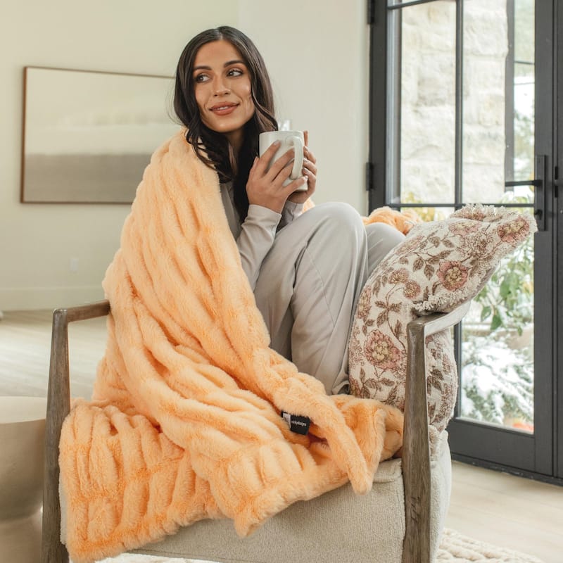 Minky Designs Luxuriously Soft Chic Minky Faux Fur Blankets