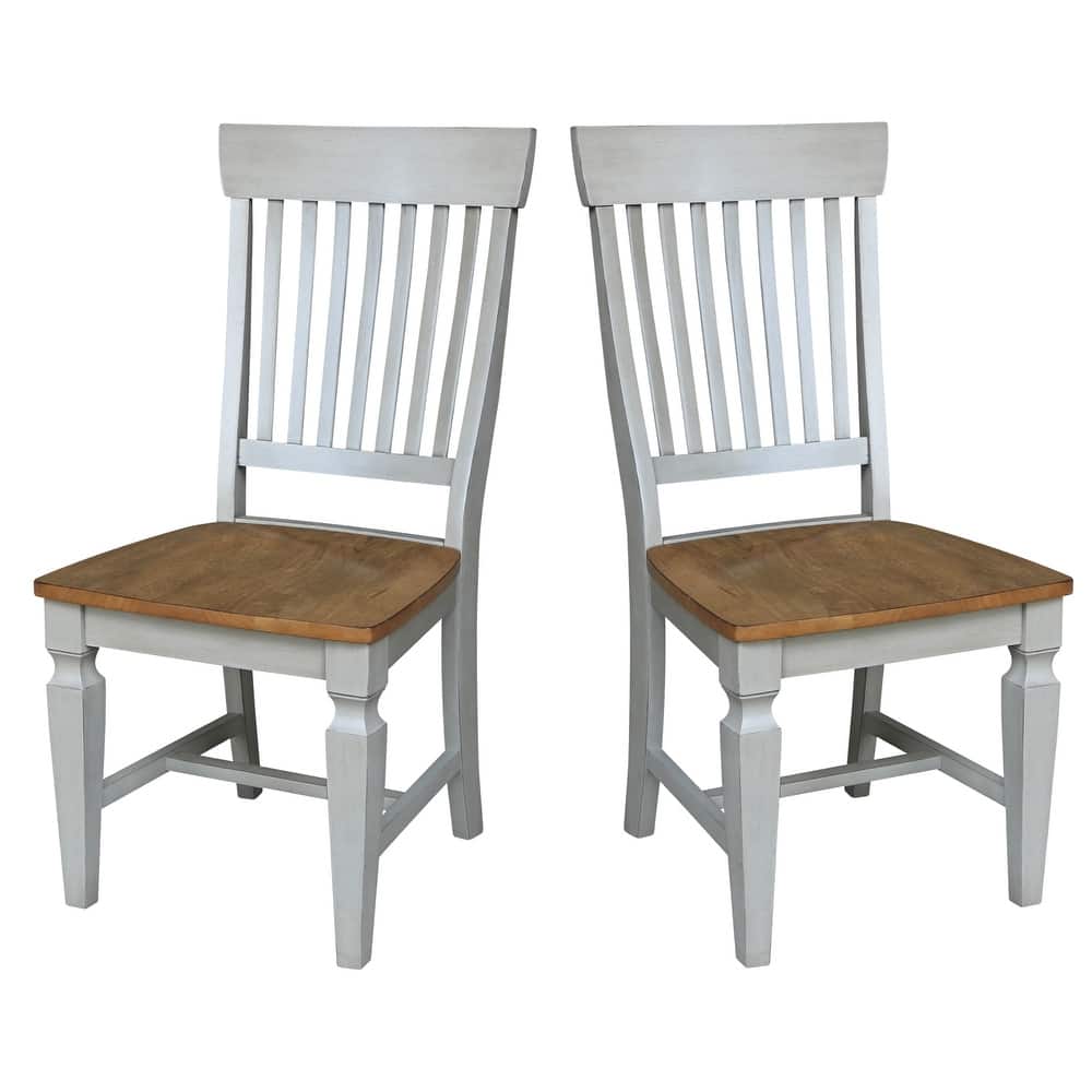 Solid Wood Vista Slat Back Dining Chairs - Set of Two