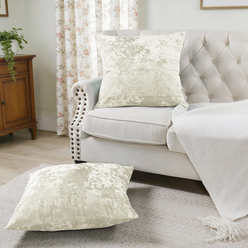Rancho Crushed Velvet Throw Pillow Cover Set, NO INSERT