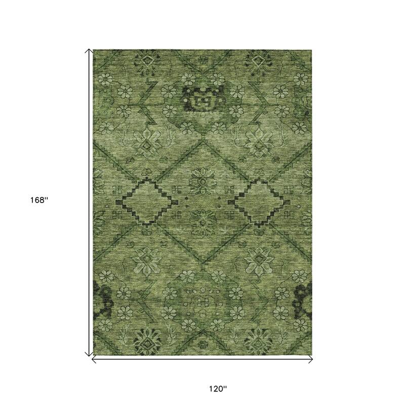 HomeRoots Floral Transitional Rectangle Outdoor Rug