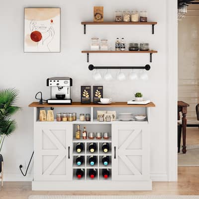 Moasis 52" Buffet Cabinet Farmhouse Coffee Bar Cabinet