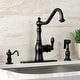 preview thumbnail 10 of 20, American Classic Single-Handle Kitchen Faucet with Brass Sprayer