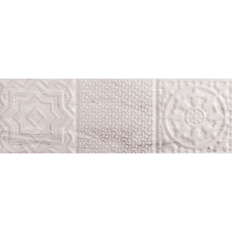 The Tile Life Jones 4x12 Gris Ceramic Relief Wall Tile - Case of 34 (11 Sq. ft.)