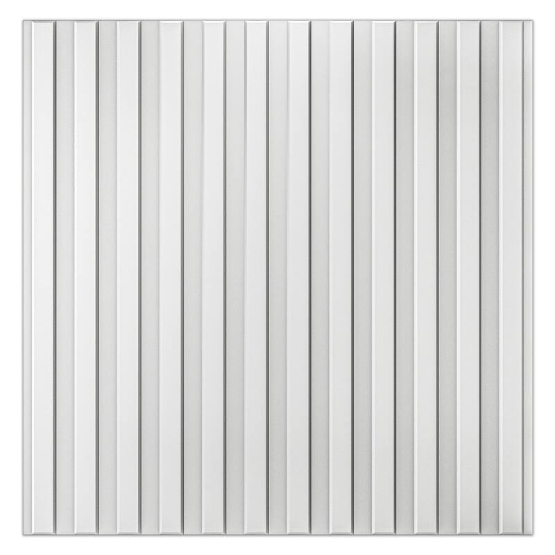 Art3d 3D Decorative Wall Panels,PVC Fluted Textured Panels,32sq.ft - White