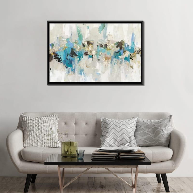 iCanvas "Blue Silver III" by Tom Reeves Framed Canvas Print