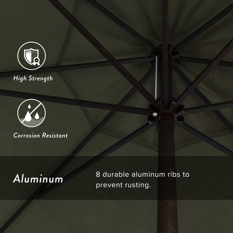 North Bend 7.5 Crank Lift Auto Tilt Patio Umbrella with Outdoor Rated Olefin Fabric by Havenside Home