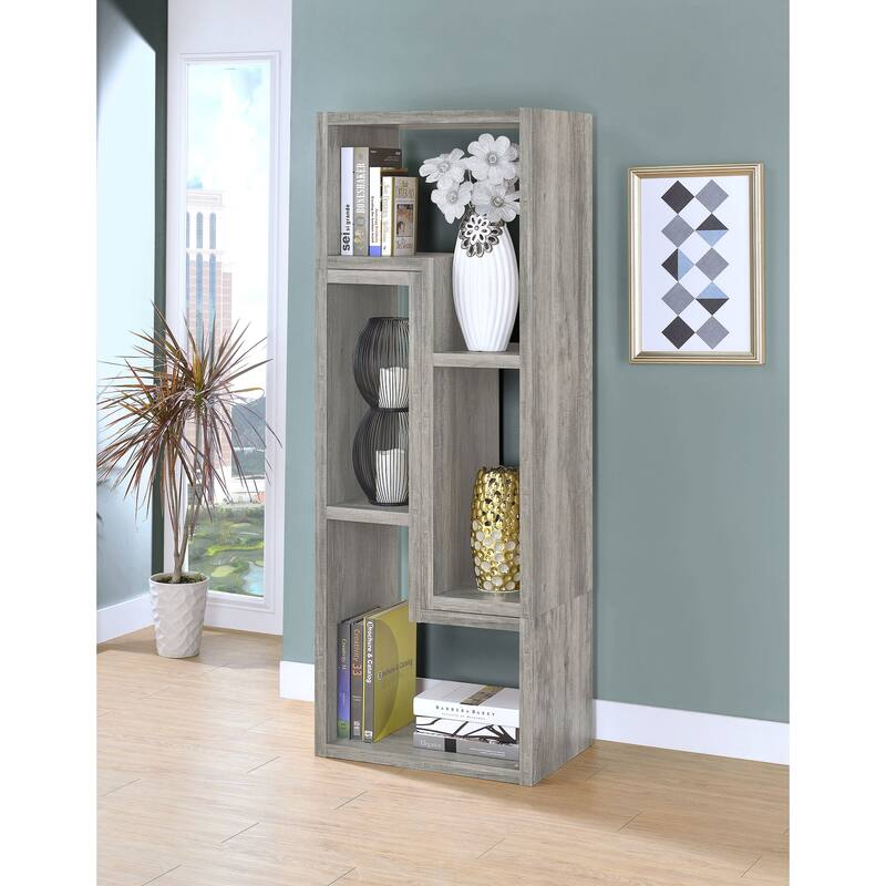 Velma Multipurpose TV Stand and Bookshelf Cappuccino - 47.25" x 15.25" x 22.00"