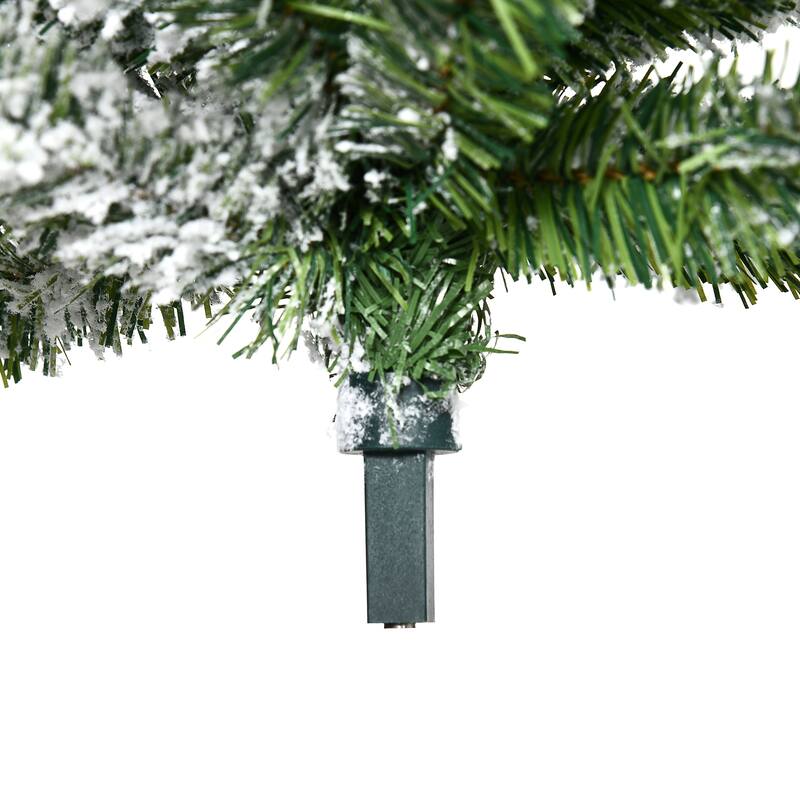 HOMCOM Artificial Snow Flocked Christmas Tree with Stand