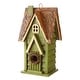 preview thumbnail 19 of 48, Glitzhome 12"H Retro Distressed Painted Solid Wood Cottage Birdhouse Green
