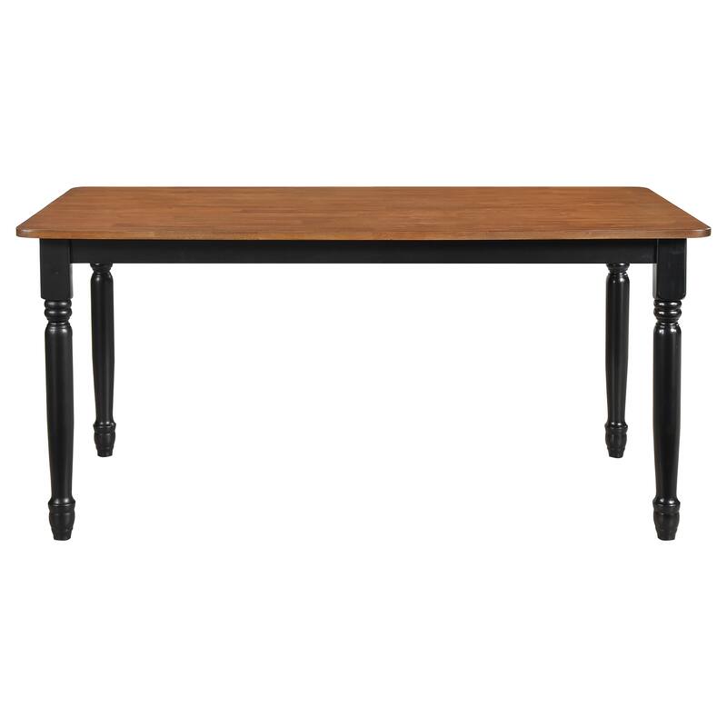 Hollyoak Walnut and Black Rectangular Dining Set