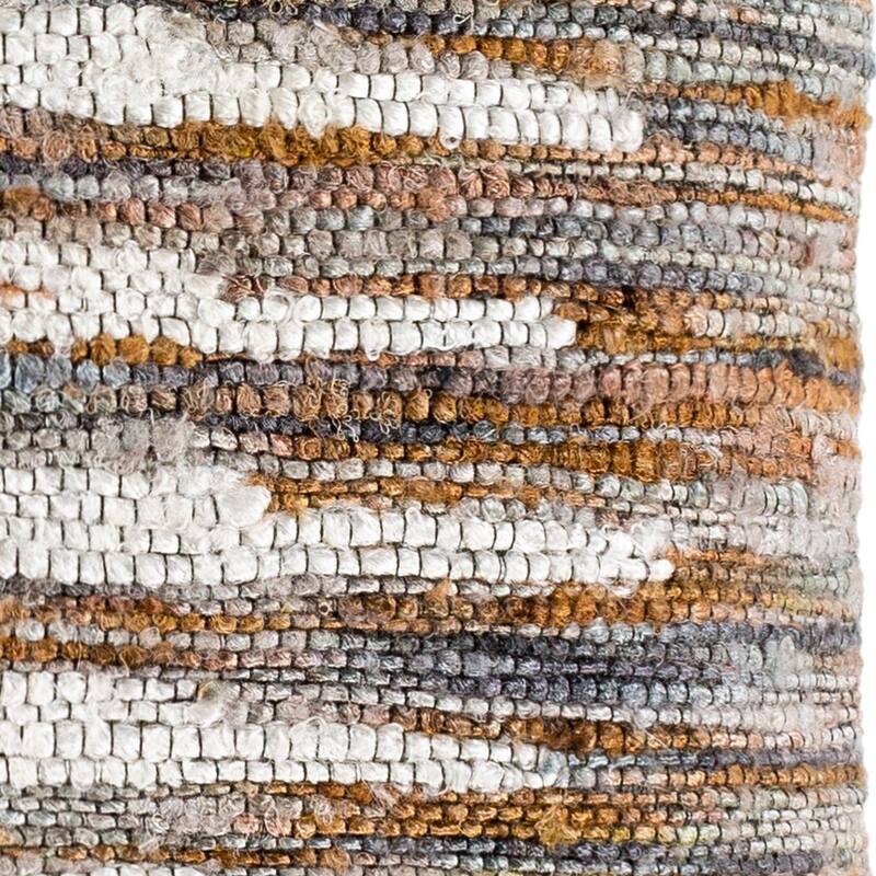 Mariyah Variated Ombre Stripe Handwoven Throw Pillow