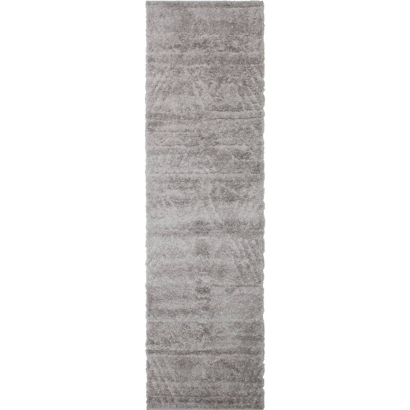 Noori Rug Monaco High-low Cathrine Rug - 2'2" x 6'1" - Silver/Grey