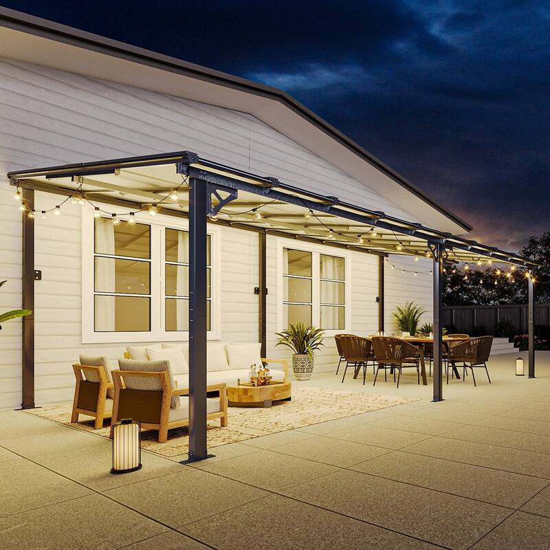 Gazebo for Patio, Gazebo Pergola with Sloped Roof