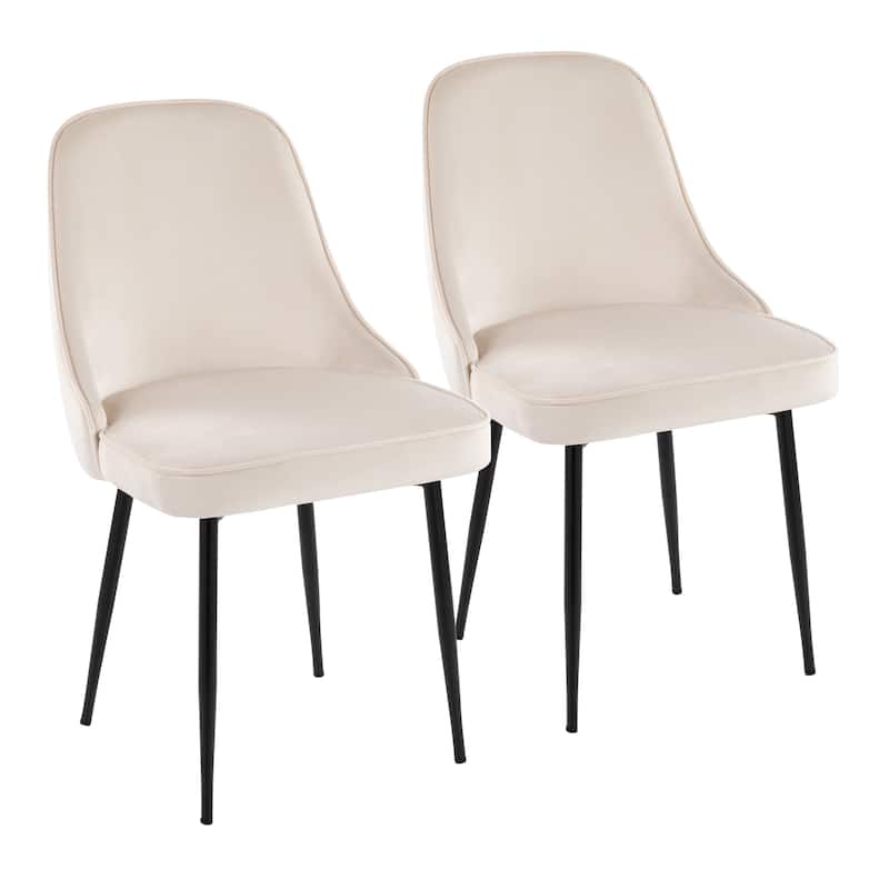 Silver Orchid Naldi Contemporary-Glam Velvet Dining Chair (Set of 2)