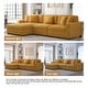 preview thumbnail 134 of 132, 118" W Corduroy L-shape Modular Sectional Sofa with Pillows