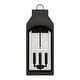 preview thumbnail 3 of 4, Burton Outdoor 4-light Black Large Wall Lantern w/ Clear Glass