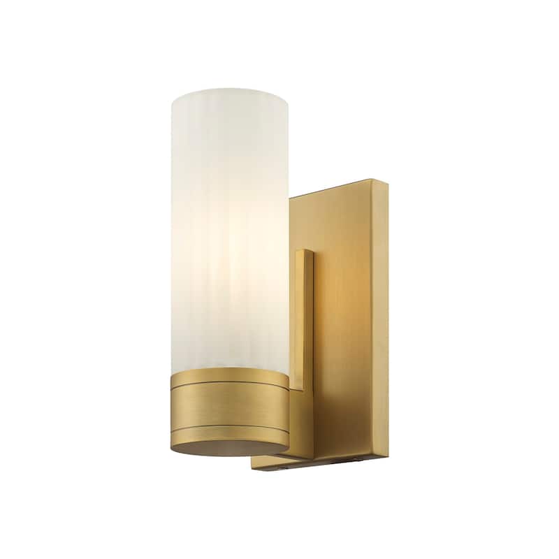 Innovations Lighting 429-1W-10-3 Empire Sconce Empire 10" Tall Wall - Brushed Brass / Matte White