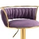 preview thumbnail 71 of 155, Velvet Upholstered Adjustable Bar Stool Swivel Counter Chair Set of 2
