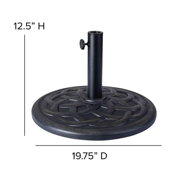 dimension image slide 3 of 8, 9 FT Round Umbrella - 1.5" Diameter Aluminum Pole - Crank and Tilt Function