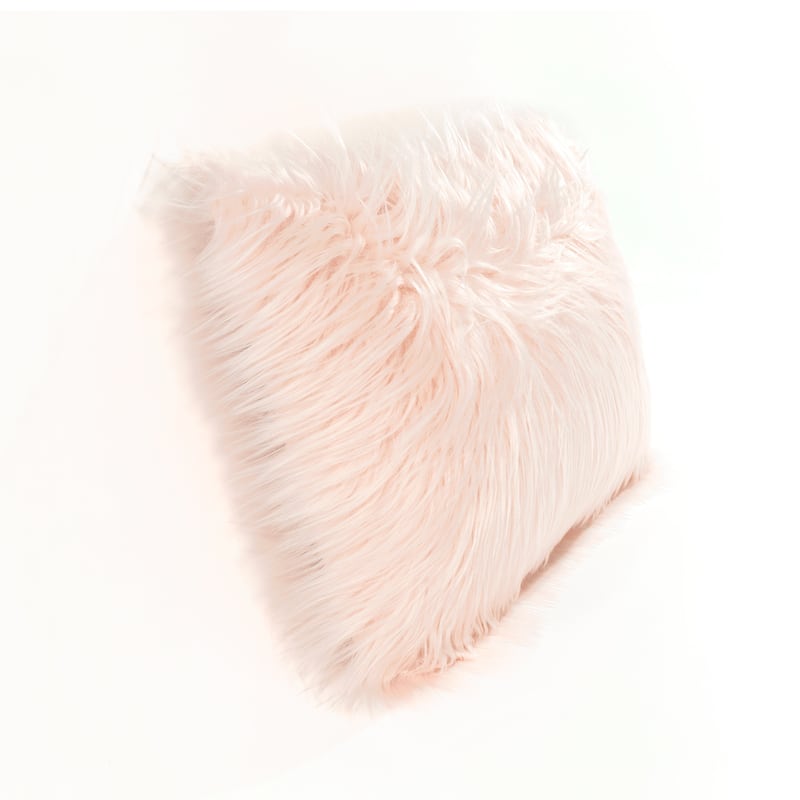 Lush Decor Mongolian Luca Faux Fur Decorative Pillow Cover