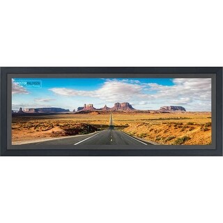 40x16 Contemporary Black Complete Wood Panoramic Frame with UV Acrylic ...