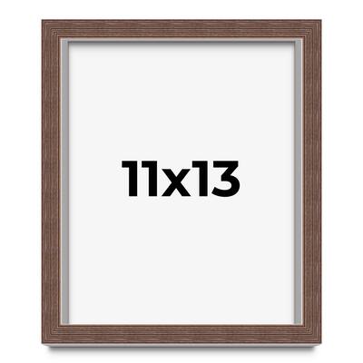 11x13 Shadow Box Frame Brown | 1.125 inches Deep Real Wood Rustic