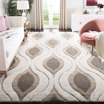 SAFAVIEH Florida Shag Bertille Geometric 1.2-inch Thick Rug