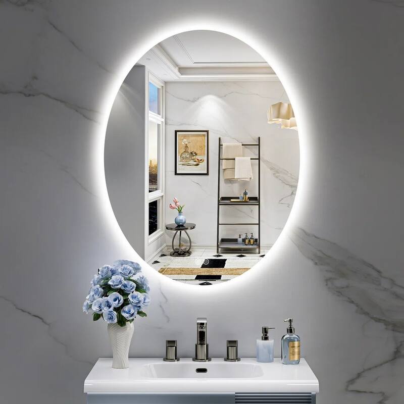 Oval Super Bright LED Lighted Anti-fog Wall Bathroom Vanity Mirror, ETL Certified, 3-Year Warranty - 32" x 24"