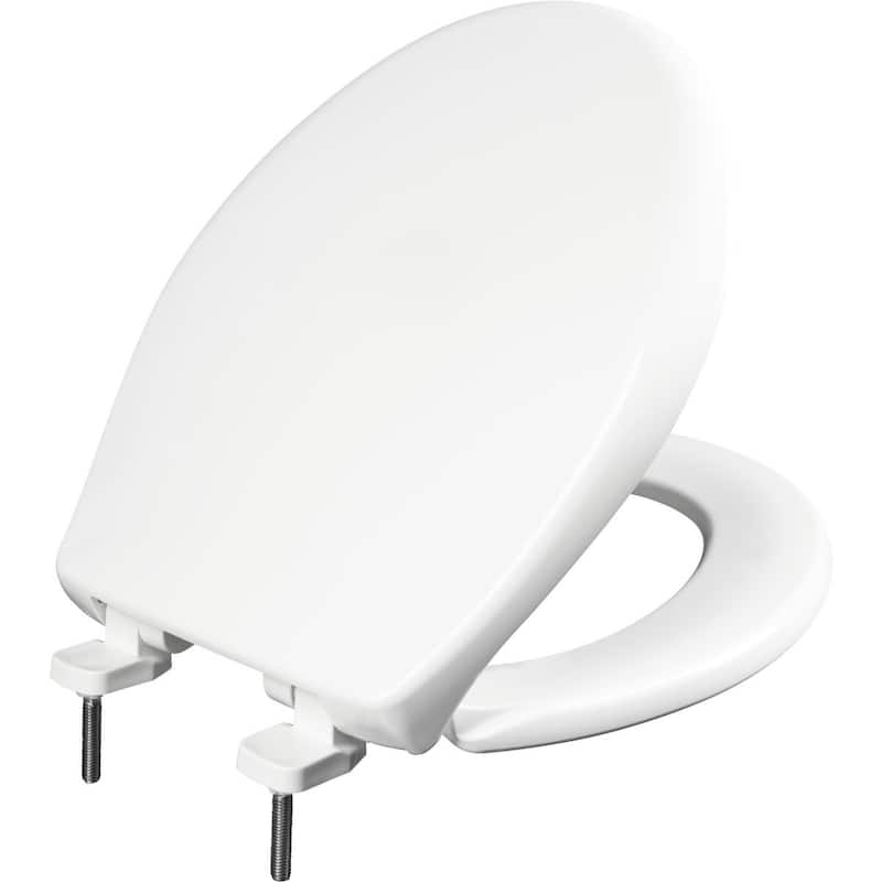 Bemis 790TDGSL Round Hospitality Plastic Closed-Front Toilet Seat and - White