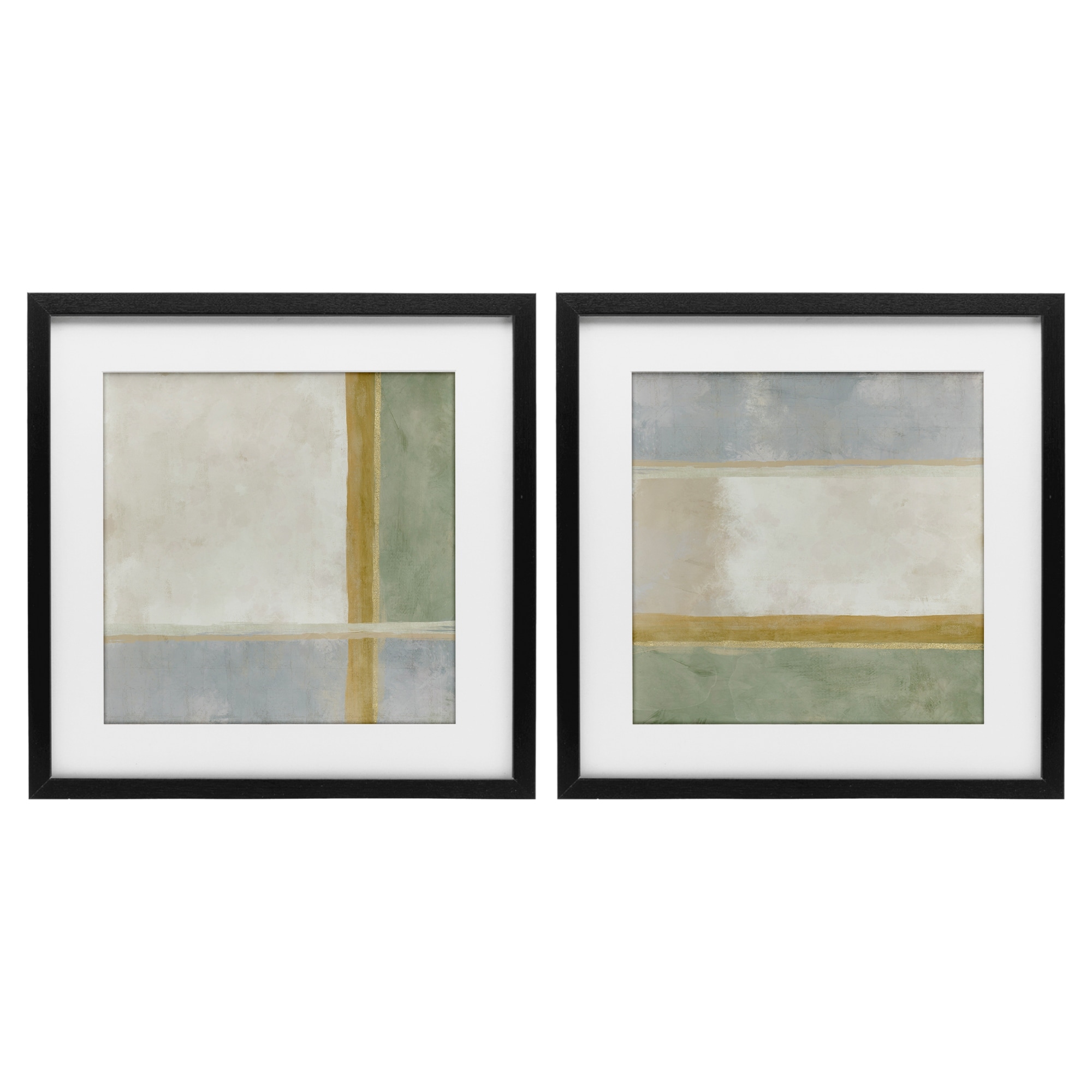Stupell Geometric Boxes in Earth Tones Framed Art Design By J:L Design (Set of 2)