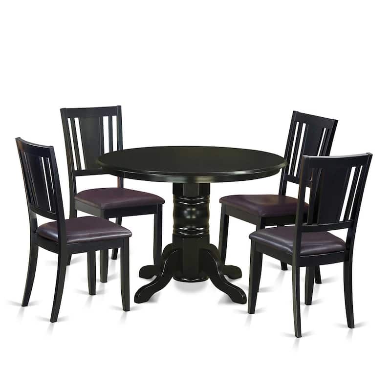 Dining Table Set with Chairs - Kitchen Dinette Table & 4 Chairs - Modern Style