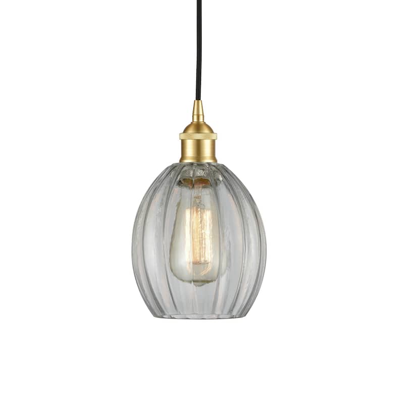 Innovations Lighting 616-1P-11-6 Eaton Pendant Eaton 6" Wide Mini - Satin Gold / Clear