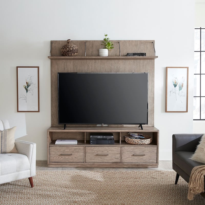 City Scape Burnished Beige Entertainment Center - Burnished Beige