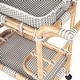 preview thumbnail 16 of 33, Butler Selena Blue & White Rattan Bar Cart