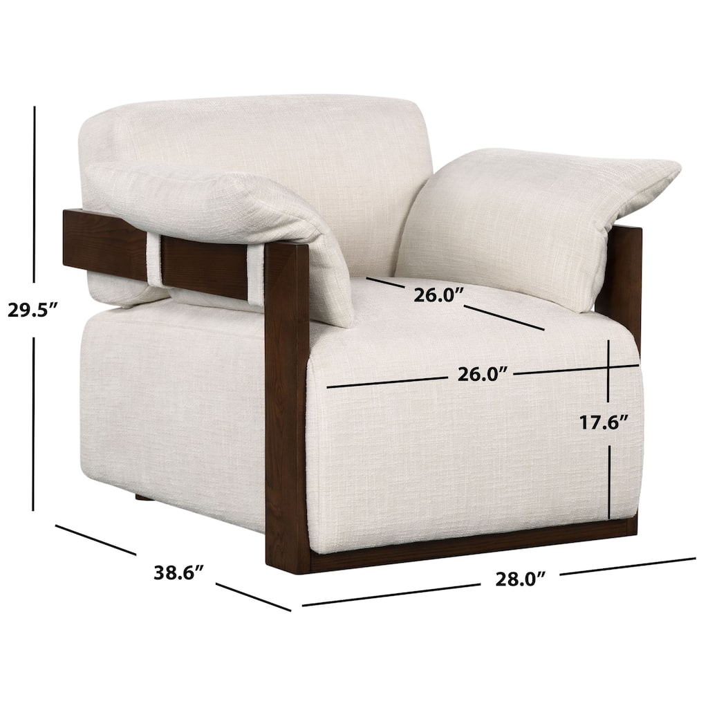 SAFAVIEH Couture Ivybella Cushioned Accent Chair (Fully Assembled) - 28"W x 39"D x 30"H