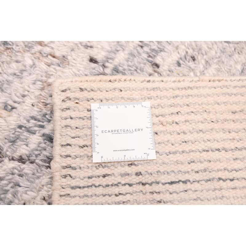 ECARPETGALLERY Hand-knotted Tangier Grey Wool Rug - 5'1 x 8'2