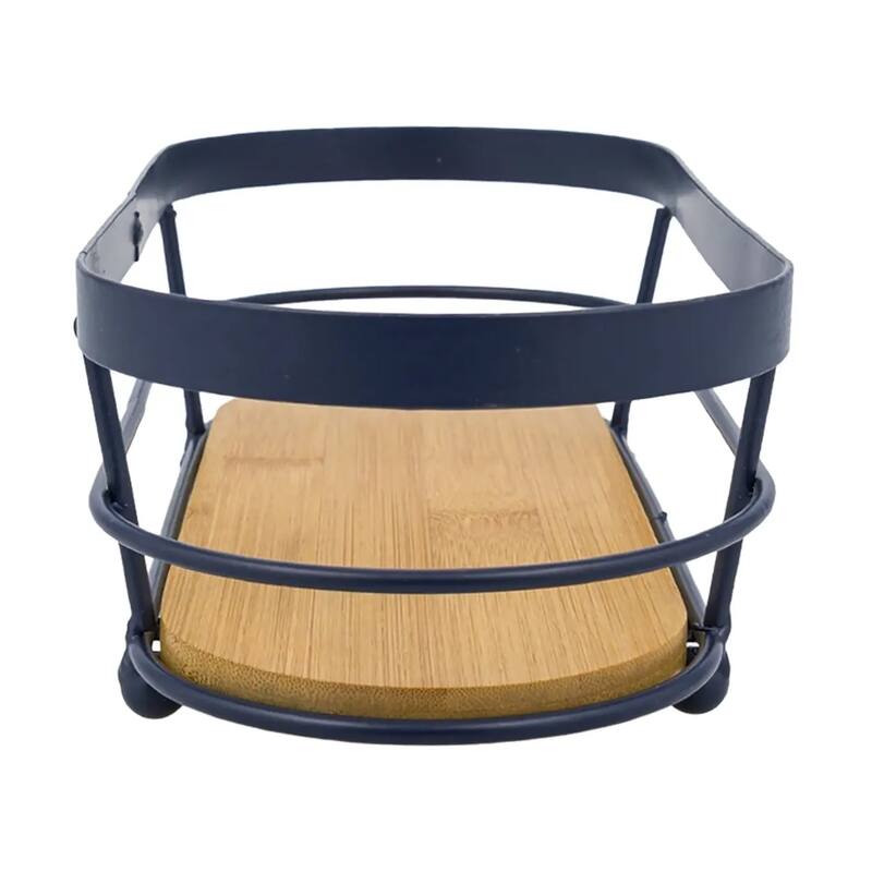 Oval Natural Bamboo Wooden Decorative Storage Organizer Tray - 11.3" x 5"