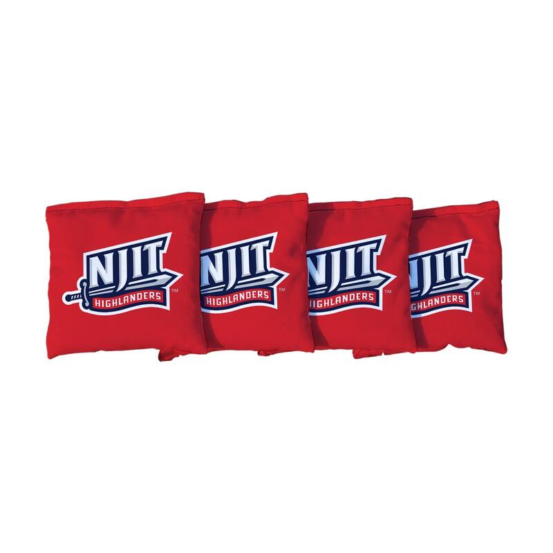 New Jersey Institute of Technology Highlanders Red Cornhole Bags - All-Weather Resin Filled