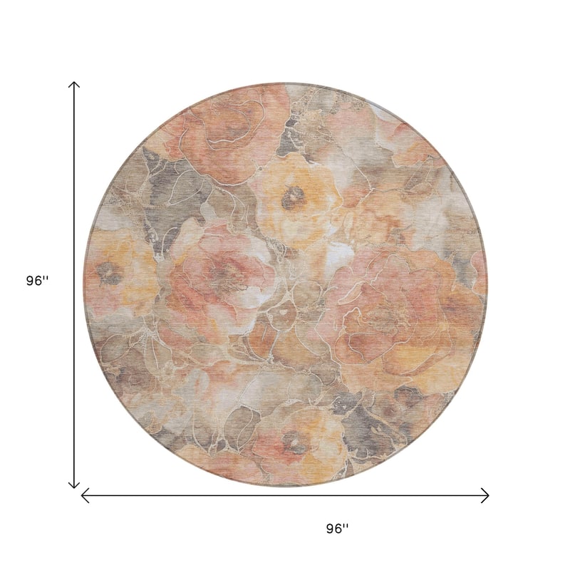 HomeRoots Floral Transitional Rectangle Outdoor Rug