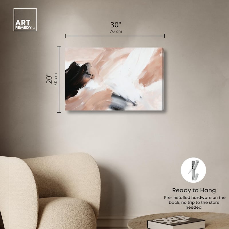 Swirls of Cream I Canvas by Art Remedy, Gallery Wrapped