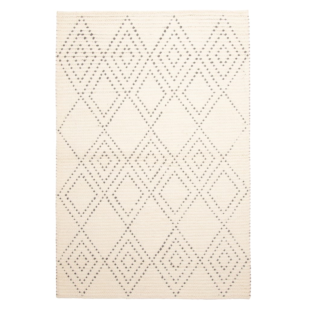 ECARPETGALLERY Braid weave Sienna Cream Wool Rug - 5'1 x 7'7