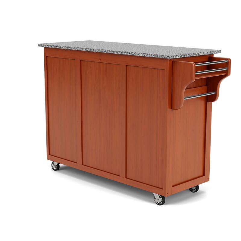Homestyles Create-A-Cart Brown Wood Kitchen Cart - 49" x 18" x 35"